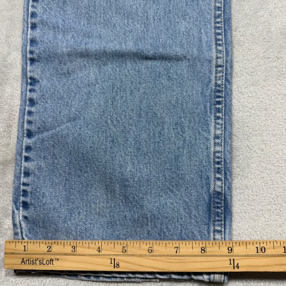 Vintage‎ Levis 505 Regular Fit Straight Leg Jeans 34x30 Light Wash Blue Cotton